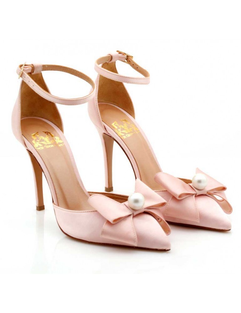 pink satin heels